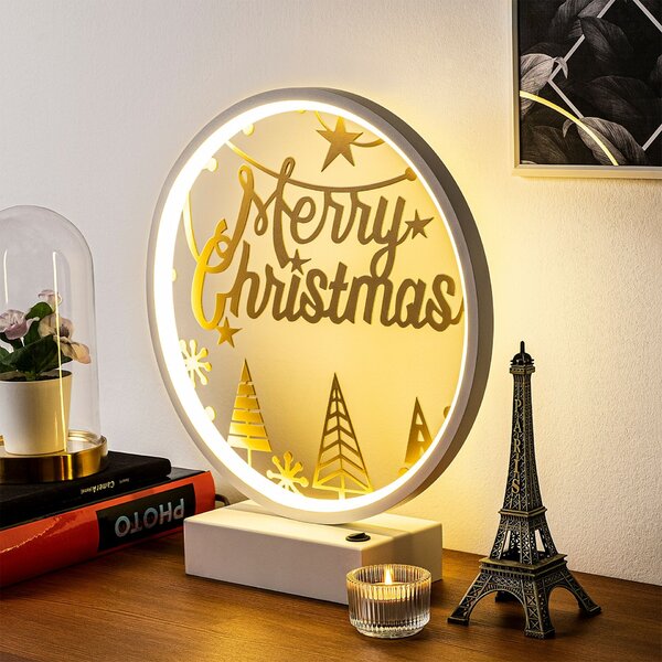 Opviq Asztali lámpa Fehér Arany XMAS12