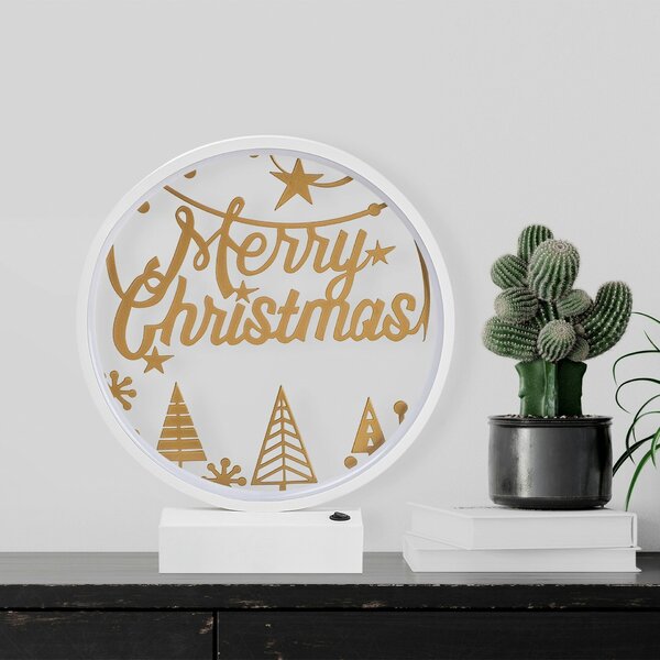 Opviq Asztali lámpa Fehér Arany XMAS12