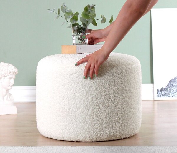 Atelier Del Sofa Puff White Skylee - Fehér