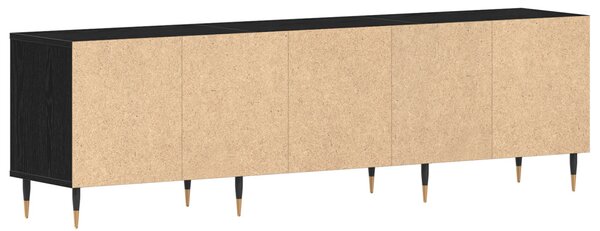 TV szekrény fiókkal Fekete tölgy 150 x 30 x 44,5 cm Faanyag