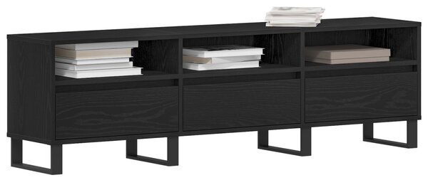 TV szekrény fiókkal Fekete tölgy 150 x 30 x 44,5 cm Faanyag