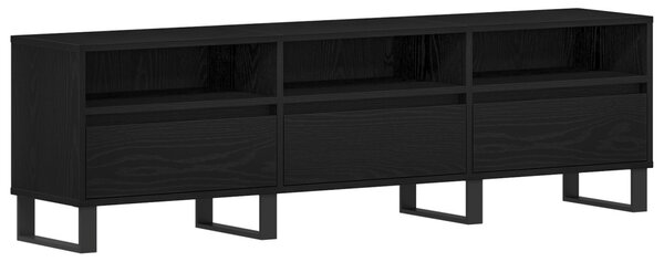 TV szekrény fiókkal Fekete tölgy 150 x 30 x 44,5 cm Faanyag