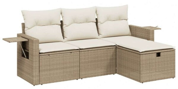 VidaXL Polyrattan Kerti Ülőgarnitúra - Bézs - 4 részes