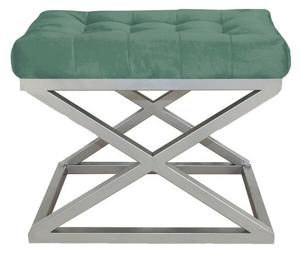 Atelier Del Sofa Capraz puff, ezüst-zöld - Ezüst, zöld