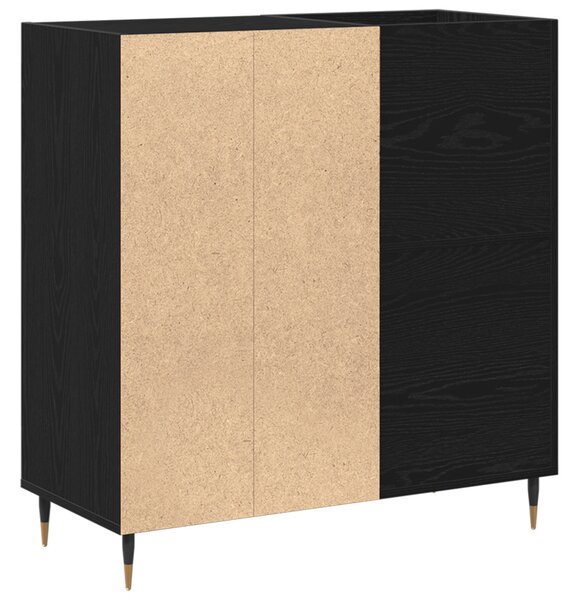 Hanglemez szekrény Fekete tölgy 85 x 38 x 89 cm Szerelt Fa