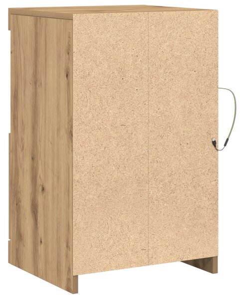 LED tálaló 2 pcs Artisan tölgy 41 x 37 x 67 cm Faanyag