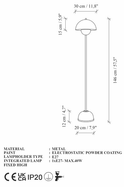 Opviq Floor Lamp Blue Eylul - 15682 - C