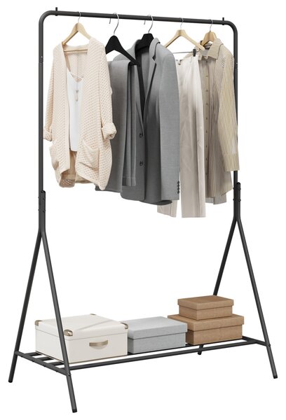 Ruhafogó tárolóval Fekete 100 x 56 x 154 cm Acél