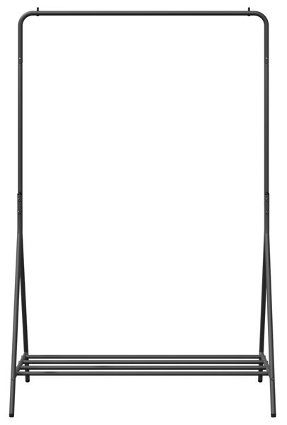 Ruhafogó tárolóval Fekete 100 x 56 x 154 cm Acél