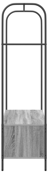 Ruhatartó polcokkal Szürke Sonoma 100x44x160 cm