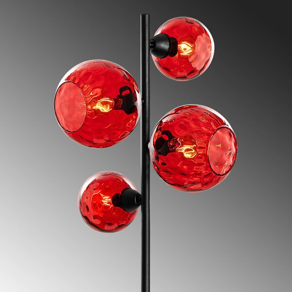 Opviq Floor Lamp Red Black Benek - 20 - 15 - 14511