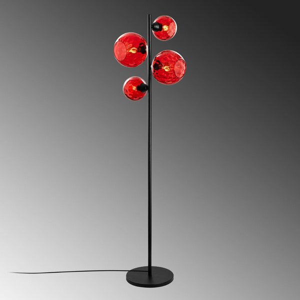 Opviq Floor Lamp Red Black Benek - 20 - 15 - 14511