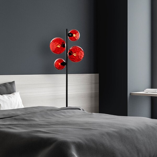 Opviq Floor Lamp Red Black Benek - 20 - 15 - 14511