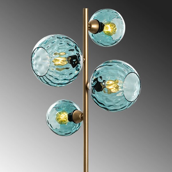 Opviq Floor Lamp Blue Gold Benek - 20 - 15 - 14522