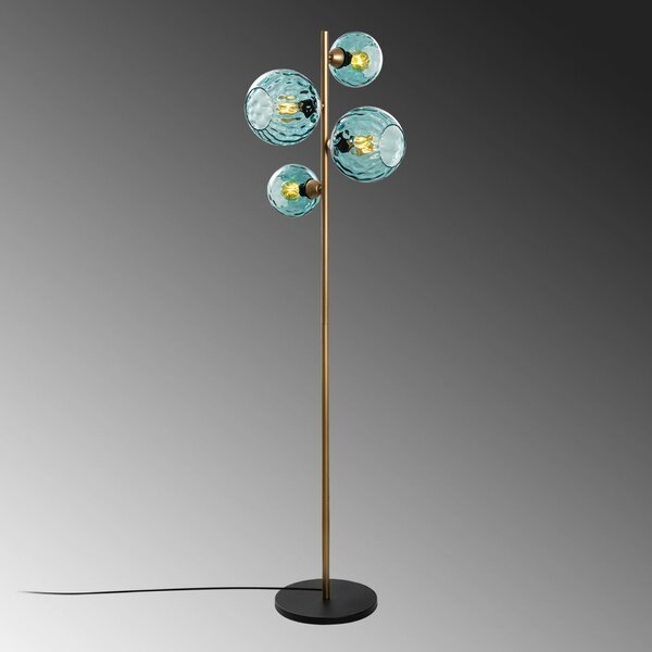 Opviq Floor Lamp Blue Gold Benek - 20 - 15 - 14522
