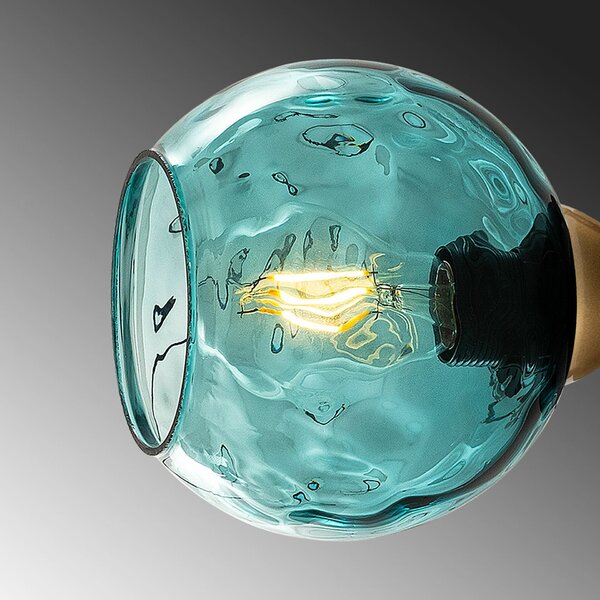 Opviq Floor Lamp Blue Gold Benek - 20 - 15 - 14522