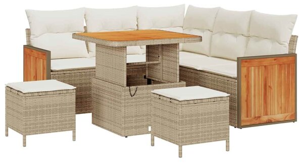 VidaXL Kerti Kanapé Szett párnával 8 pcs Beige és krém