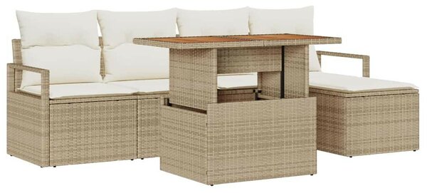 Kert étkező szett párnával 6 pcs Beige és krém