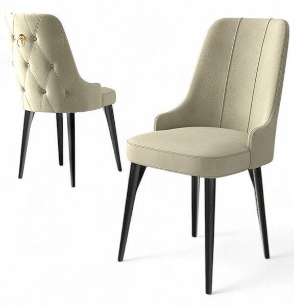 Hanah Home Szék szett (2 db) Cream Black Newa - Krém, Fekete