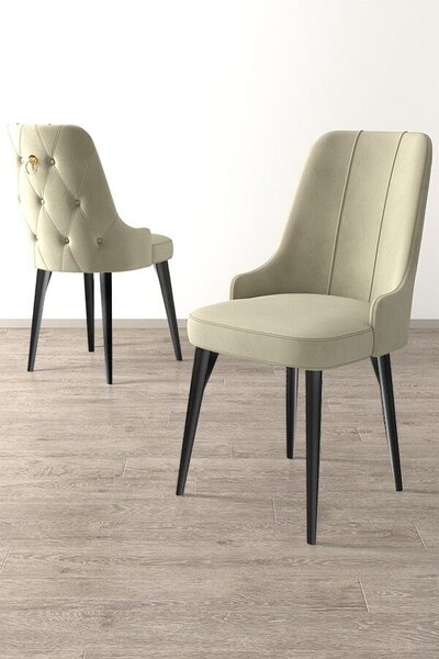 Hanah Home Szék szett (2 db) Cream Black Newa - Krém, Fekete