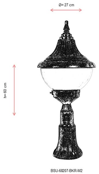 Opviq Kültéri fali lámpa Barna BSU-68207-BKR-M2