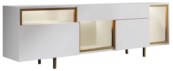 Hanah Home TV Stand White Gold Norm - White, Gold