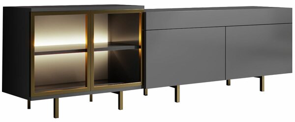Hanah Home TV állvány Antracit Arany Vienna - Antracit, Arany
