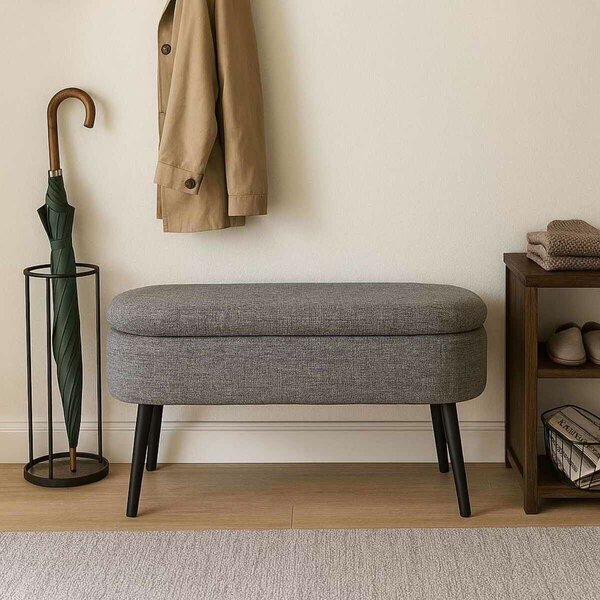 Atelier Del Sofa Puff Szürke Oslo Lenvászon - Szürke