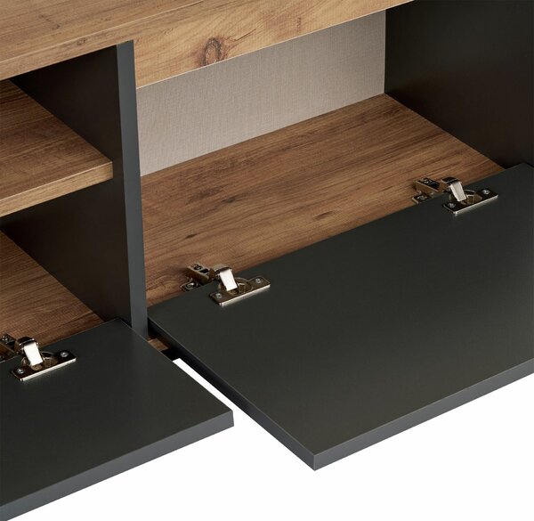 Hanah Home TV állvány Anthracite Atlantic Pine Sentinel - Antracit, Atlanti fenyő