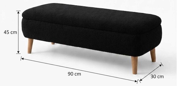 Hanah Home Bench Black Rena - Black