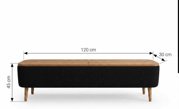 Hanah Home Sarven TV állvány, fekete