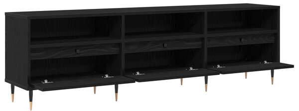 TV szekrény Fekete tölgy 150 x 30 x 45 cm Faanyag