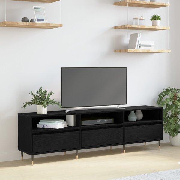 TV szekrény Fekete tölgy 150 x 30 x 45 cm Faanyag