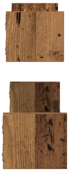 Falipolcok 2 db Régi fa 60x16x14 cm Műgyanta