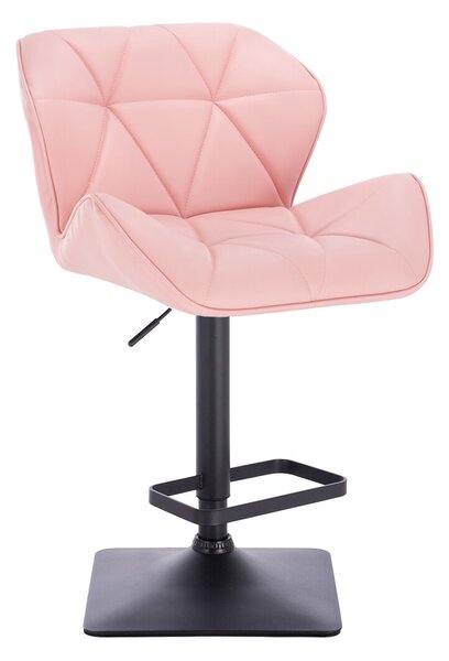 HC111KW Rózsaszín modern műbőr szék fekete lábbal