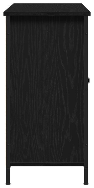 Büfé fekete tölgy 100x35x70 cm mérnöki fa és acél