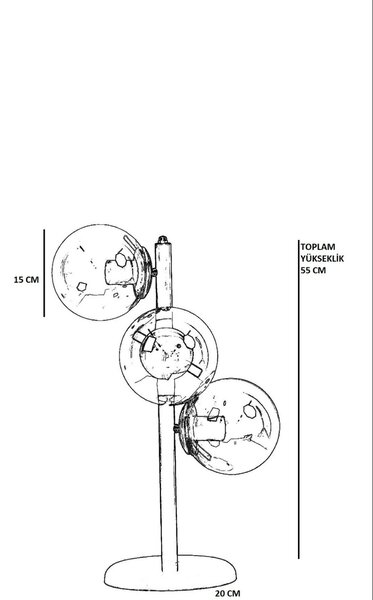 Opviq Asztali lámpa Fehér 8729-3