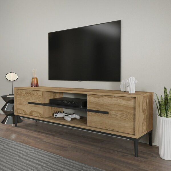 Hanah Home TV Stand Oak Black Eslem - Oak, Black
