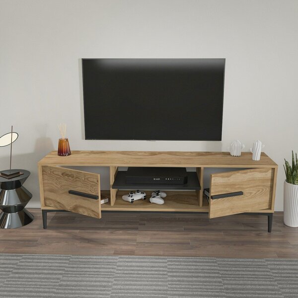 Hanah Home TV Stand Oak Black Eslem - Oak, Black