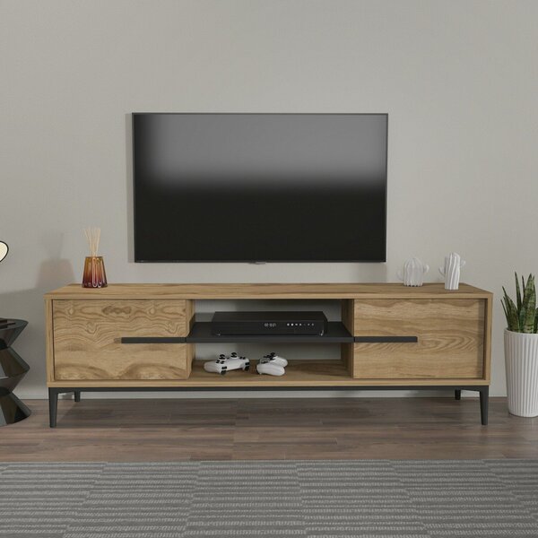 Hanah Home TV Stand Oak Black Eslem - Oak, Black