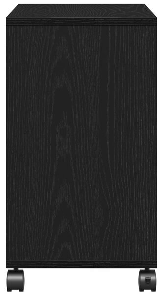 Oldalsó Asztal Kerekekkel, Fekete Tölgy, 50x30x55 cm, Mérnöki Fa