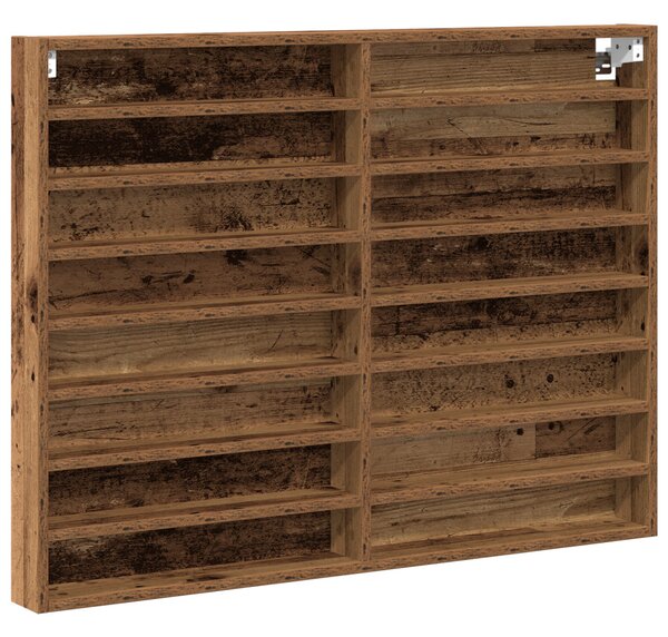 Kiállító szekrény polcokkal Öreg fa 100 x 8,5 x 75 cm Faanyag