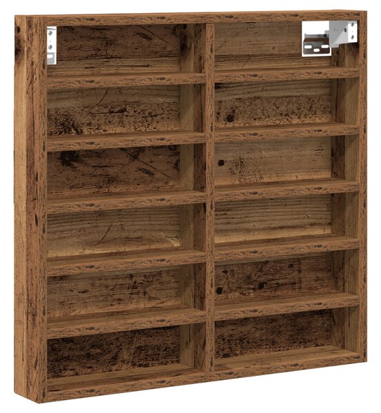 Kiállító szekrény polcokkal Öreg fa 60 x 8,5 x 58 cm Faanyag