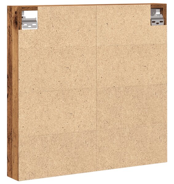 Kiállító szekrény polcokkal Öreg fa 60 x 8,5 x 58 cm Faanyag