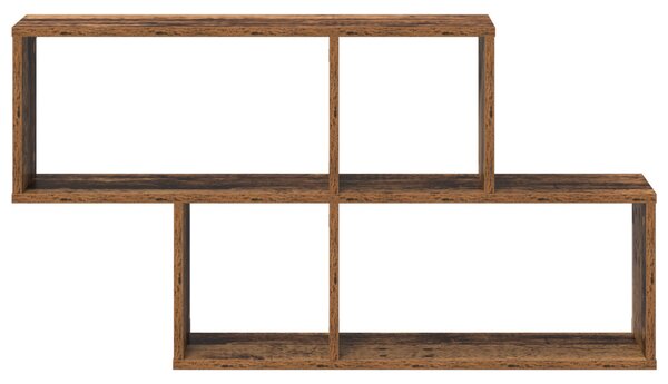 Fali Polc Régi Fa 100x20x53 cm Műszaki Fa