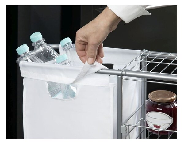 Slim univerzális gurulós polc kosárral, 28 l - Wenko
