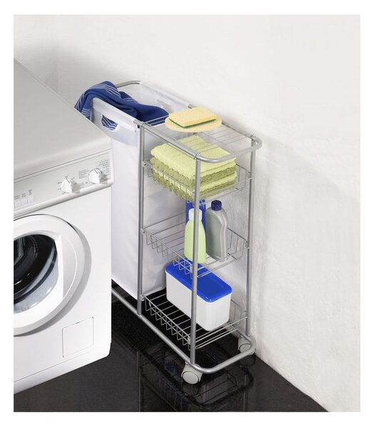 Slim univerzális gurulós polc kosárral, 28 l - Wenko
