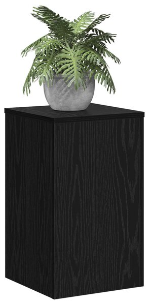 Növényállvány 2 db Fekete tölgy 30 x 30 x 50 cm Szerelt Fa