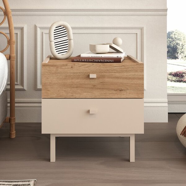 Hanah Home Éjjeliszekrény Homokszínű tölgy Luke - LK1-CS
