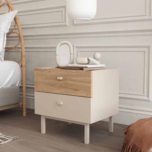 Hanah Home Éjjeliszekrény Homokszínű tölgy Luke - LK1-CS